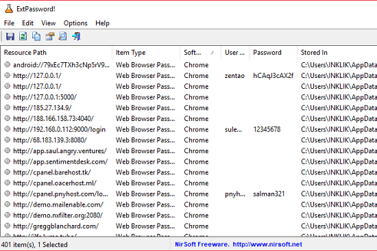 ExtPasswords in action