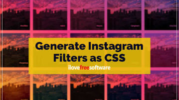Generate Instagram Filters as CSS