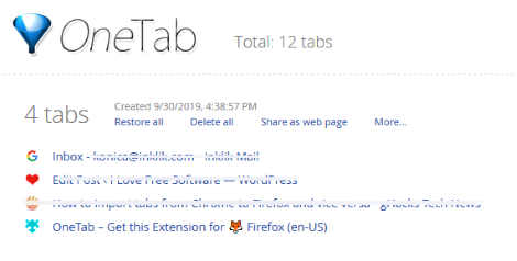 Import Tabs from Chrome to Firefox