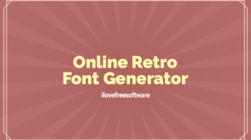 Online Retro Font Generator