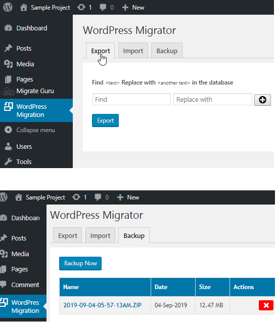 WordPress Migration in action