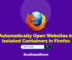 automatically open websites in isolated containers in firefox