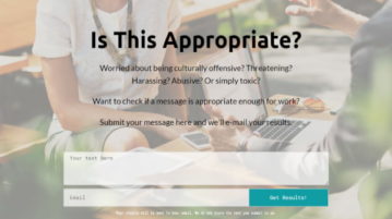 Check If a Message is culturally offensive, Harassing with this Website