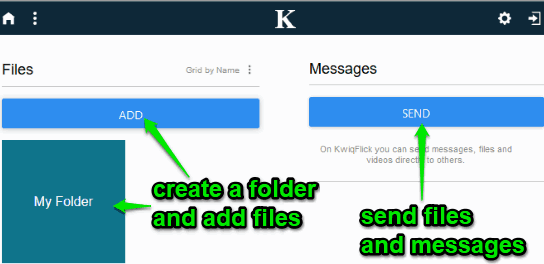create a folder share files and chat