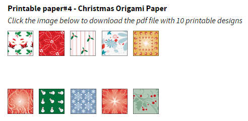 download printable origami paper