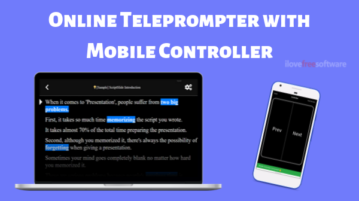 Free Online Teleprompter with Mobile Controller: ScriptSilde