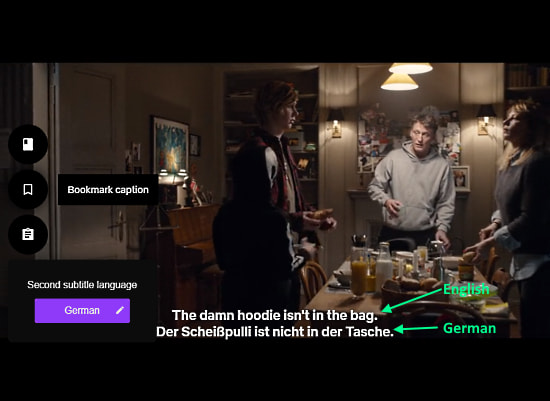 get subtitles in two languages on netflix