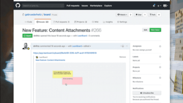 Collaborative Whiteboard with Sticky Notes for GitHub Issues LeanBoard