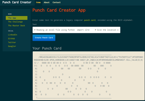 Punch Card Creator App