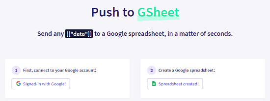 Push to GSheet