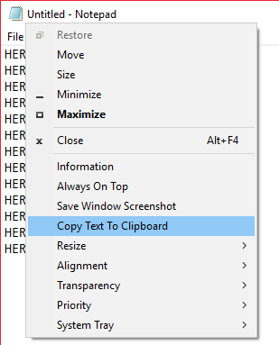 SmartSystemMenu title bar options
