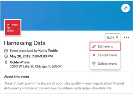 create and manage LinkedIn events