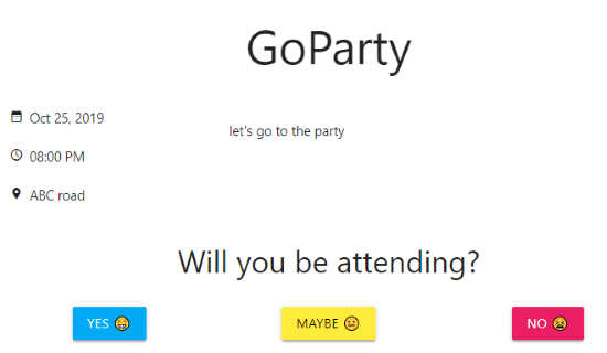 create event and share the link to invite guests