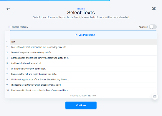 text classification for sentiment