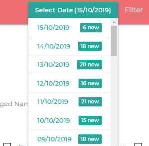 select date to view feed