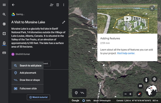 How to Create Tours in Google Earth Web Version?2
