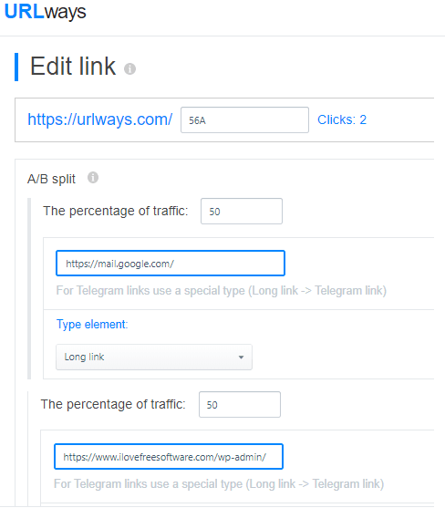 Free URL Shortener with AB Split Testing