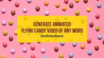 Generate Animated Flying Candy Video of Any Word