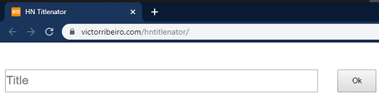 HN Titlenator interface