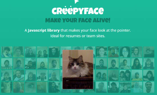 JavaScript Library to Make Your Face Look At The Mouse Pointer