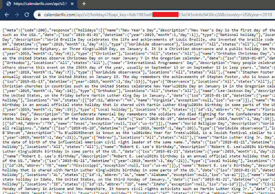 Public Holiday API to Look for Holidays of any Country