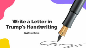 Write a Letter in Trump's Handwriting