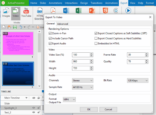 convert PowerPoint to MP4