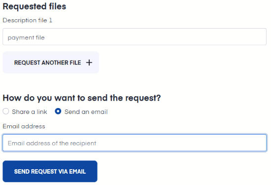 create a request for a file