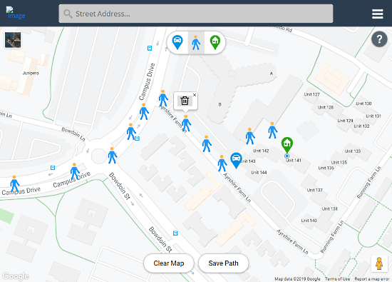 share whereabouts with custom route guidance map