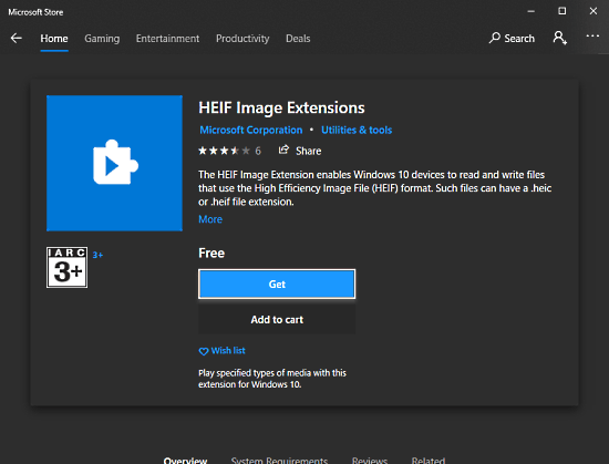 heic heif plugin for Windows 10