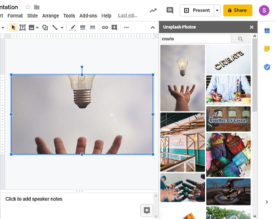insert royalty-free images to Google Slides in 1-click