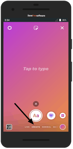 Use Instagram New Create Mode Camera for Stories
