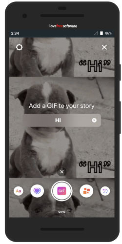 add gifs to your Instagram story