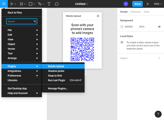 add photos to figma from phone