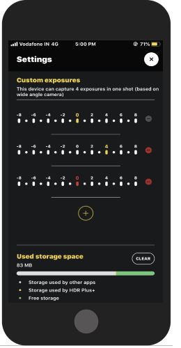 create exposure presets to shoot HDR photos on iPhone