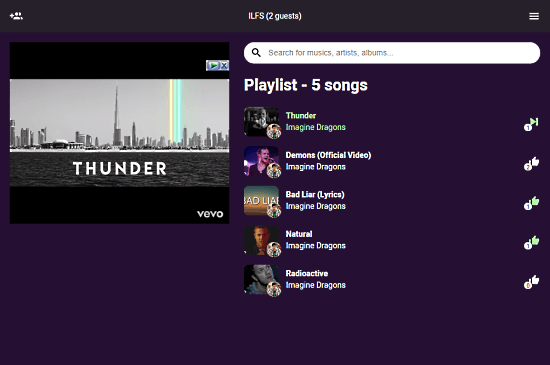 Create Shared Playlist Online to Listen Songs Together with Others