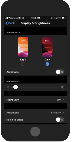 enable dark mode on your phone