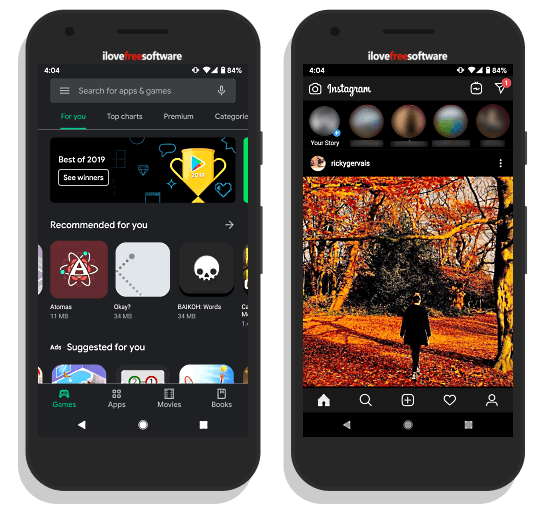 dark mode on android nougat