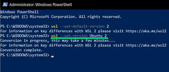Linux Bash Shell with WSL 2 on Windows 10