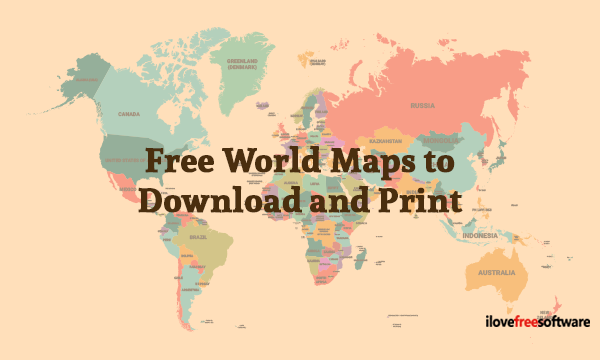 9 websites with free world maps to download and print