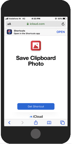 import save clipboard photo shortcut