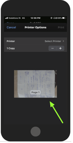 pinch and zoom out the preview to convert doc to pdf