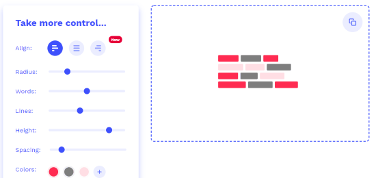 use different colors and customize SVG wireframe text