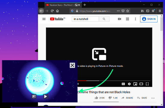 play videos in picture in picture mode on firefox
