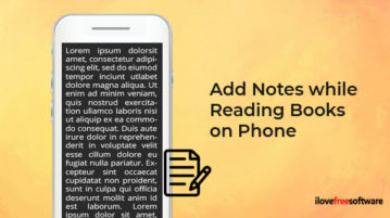 Add Notes while Reading Books on Phone