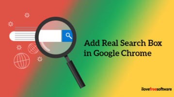 Add Real Search Box in Google Chrome