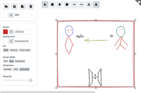 Free Online Whiteboard Tool to Sketch Hand-drawn Diagrams 2
