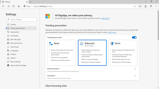 How to Enable Tracking Prevention in Microsoft Edge Chromium 2