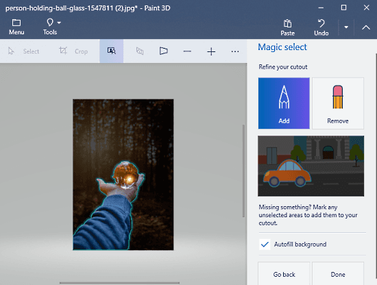 How to Remove Image Background using Paint 3D in Windows 10 3