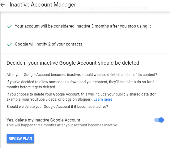 How to Schedule Your Google Account for Auto Delete When Not Used 5